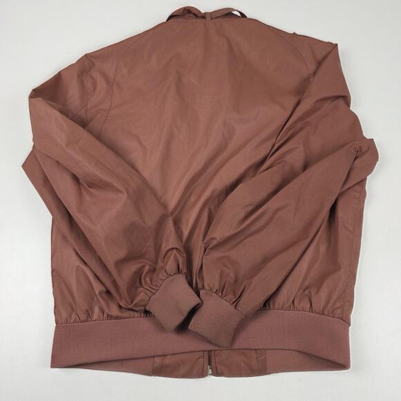 Vintage Members Only Jacket Mens Medium Brown Classic Racer Bomber Epaulets 80s - Picture 9 of 14
